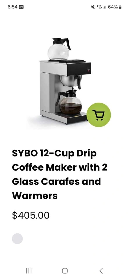 Brand New Commercial Grade Sybo Coffee Maker