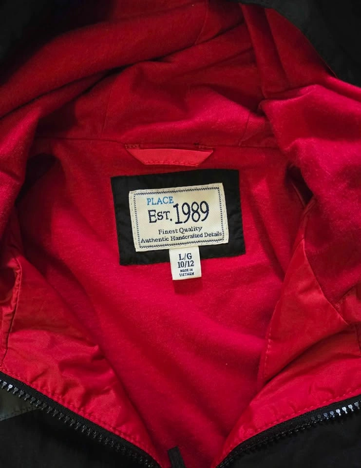The Children's Place Hooded Windbreaker Jacket Size 10/12 - photo 2