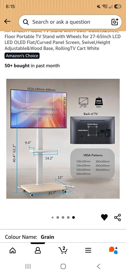 Mobile TV Stand NEW
