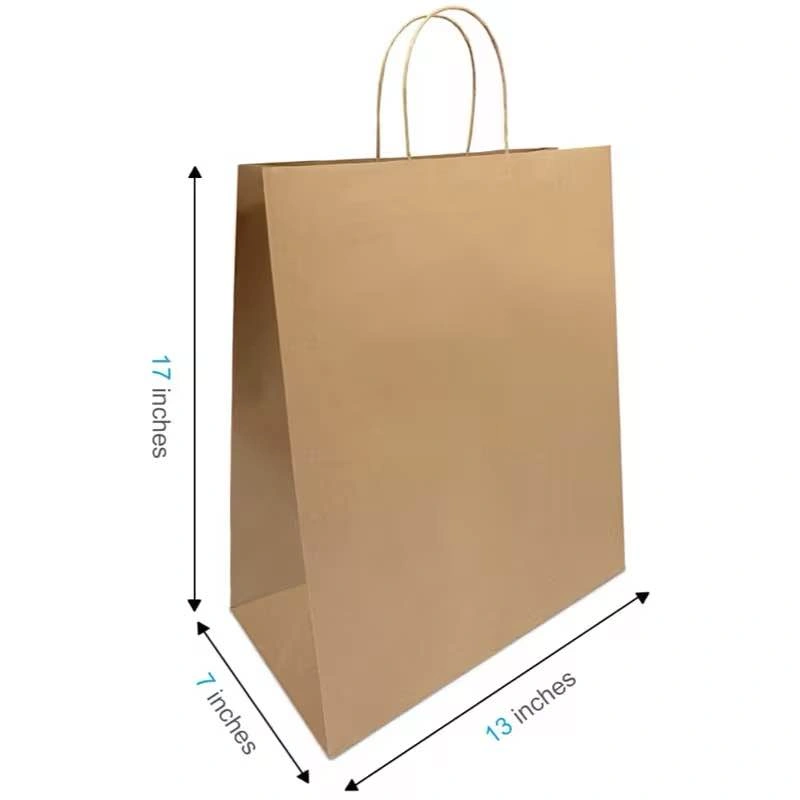 25-Pack Brown Kraft Paper Bags with Handles (13" x 7" x 17") - photo 4