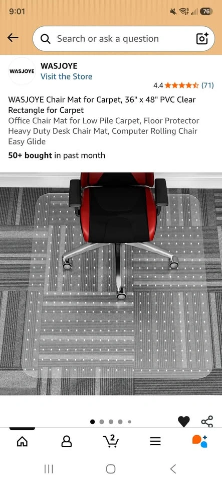 Chair Mat for Carpet NEW - photo 2