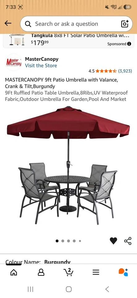 9ft Patio Umbrella with Valance NEW - photo 2