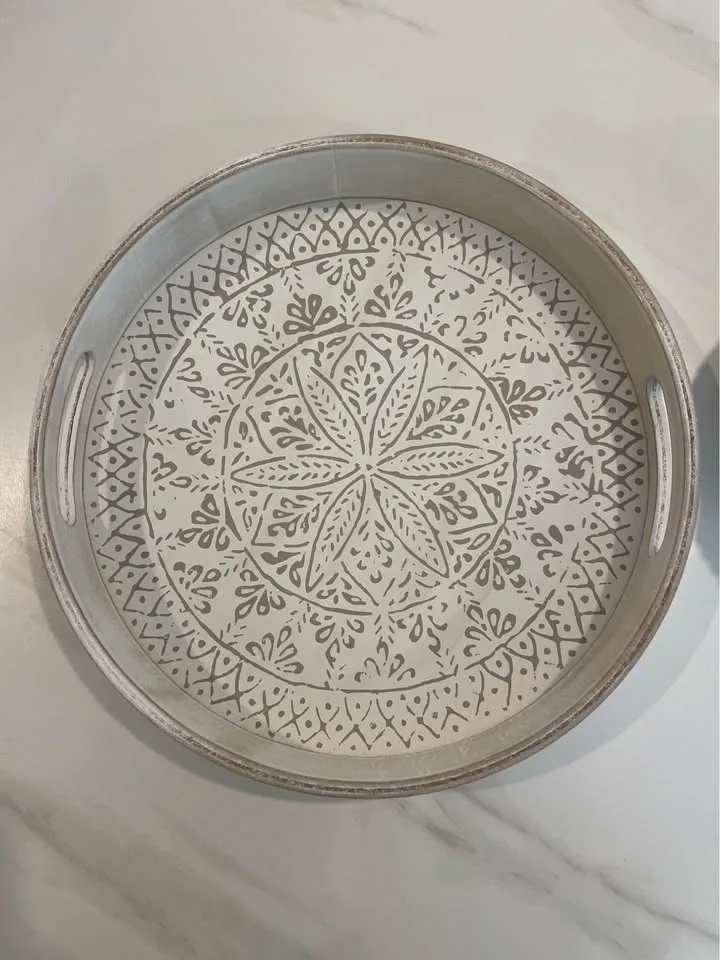 Bouclair Decorative Set – Tray & Ceramic Vase image indicator(2)