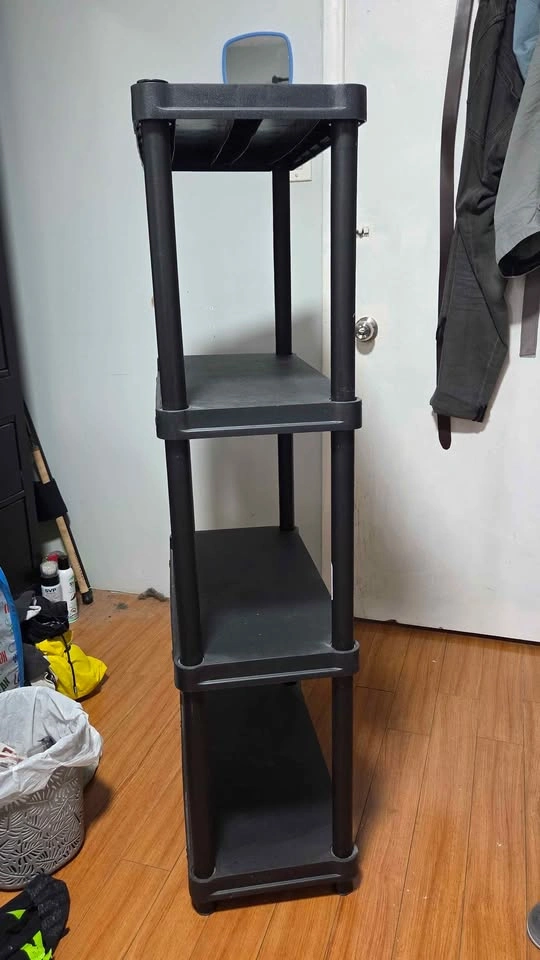 Hyper Tough 4-Shelf Black Plastic Storage Shelf - photo 2
