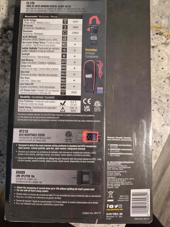 Klein Tools CL120KIT Electrical Maintenance and Test Kit BNIB - photo 2