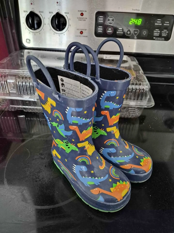 Toddler Dinosaur Rain Boots Size 7