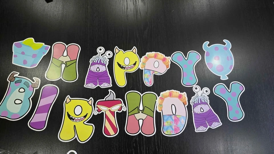 Monsters Inc Banner with Balloons - photo 2