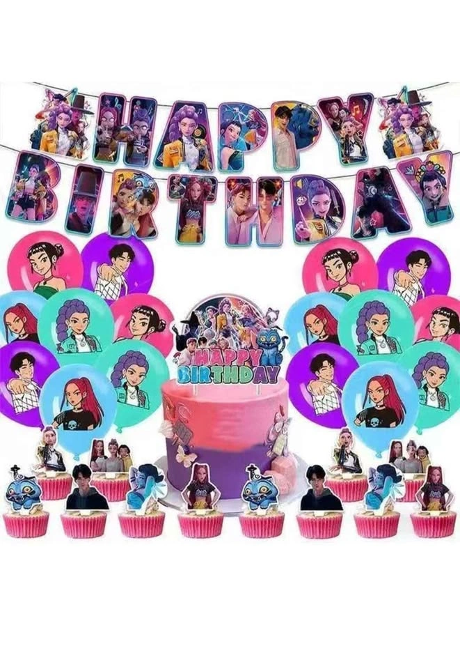 30 Pcs Demon Hunters Birthday Party Decorations - photo 2