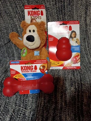 3 Pack: Kong Wild Knots, Classic Ball, and Goodie Bone