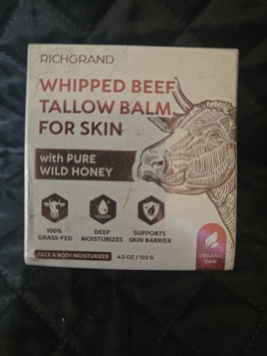Richgrand Whipped Beef Tallow Balm For Skin With Pure Wild Honey
