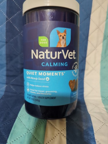 NaturVet Calming Quiet Moments 180 Bacon Chicken Chews 8/28