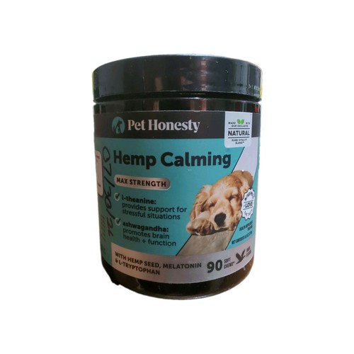 Pet Honesty Hemp Calming Max Strength Duck Flavor BB 07/30/26