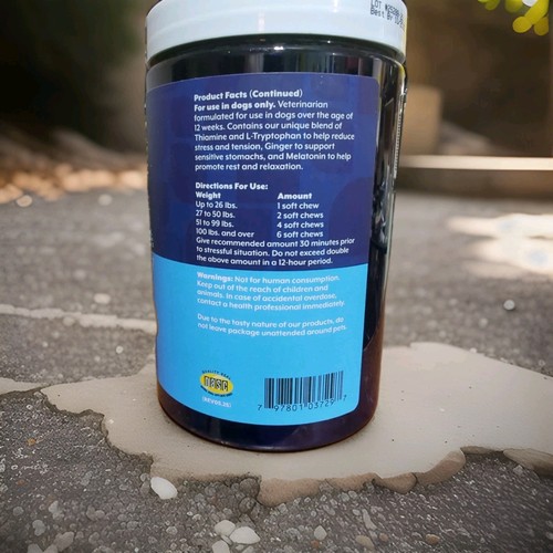 Naturvet Calming 180 Ct Bacon & Chicken Flavor BBB 10/2028 - photo 2