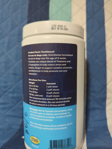 NaturVet Calming Melatonin 240 Bacon & Chicken Chews 9/28 - photo 2