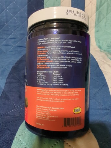 NaturVet 8-in-1 Senior Daily Care - 60 Count - photo 2