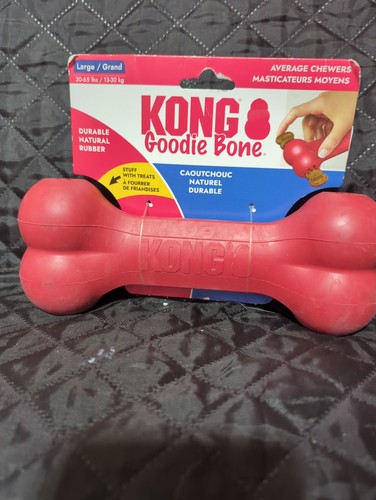 New Kong Goodie Bone Durable Natural Rubber Dog Toy, Large