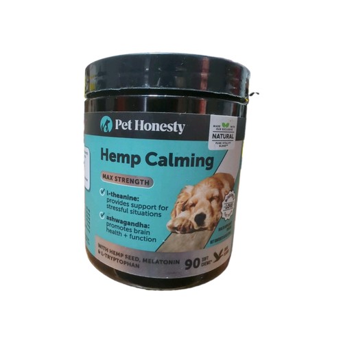 Pet Honesty Hemp Calming Max Strength 90 chews BB 7/31/26