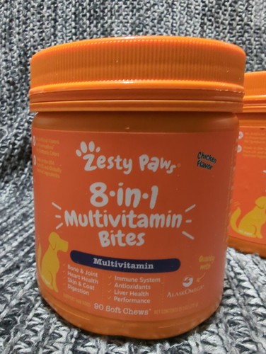 2 pack Zesty Paws 8-in-1 Multivitamin & 1 Advanced Calming