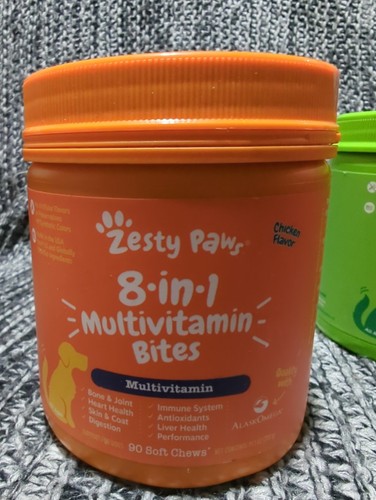 2-Pack Zesty Paws 8-in-1 Multi-Vitamin & Hemp Calming Bites