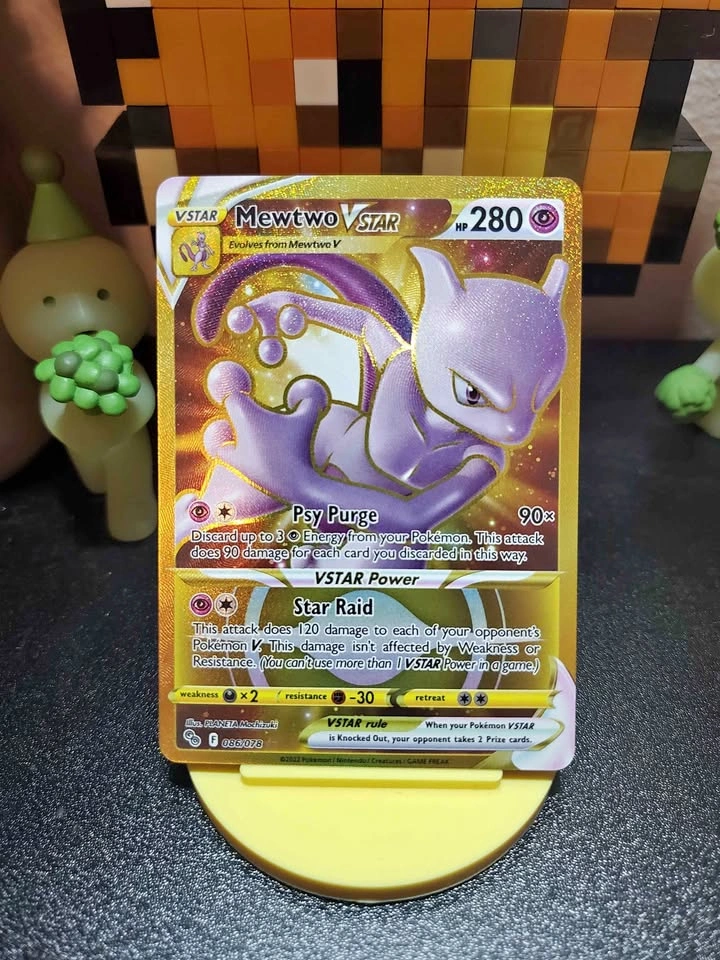Mewtwo Vstar 086/078 Secret Rare Pokemon GO Card