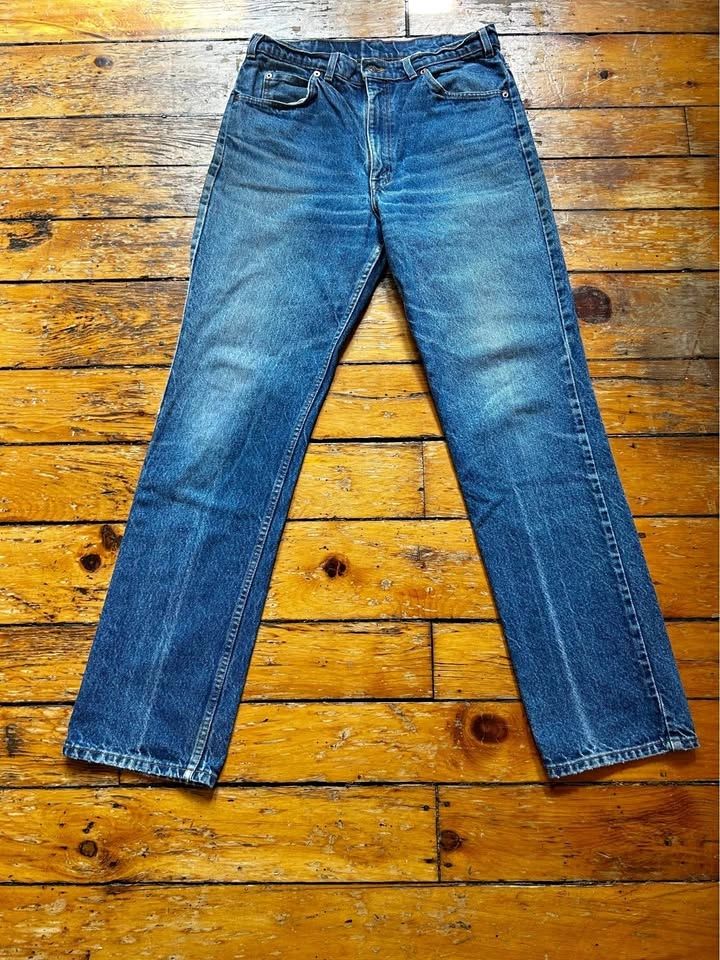 Vintage 80s Levi's 619 Orange Tab Jeans 34x34 High Rise