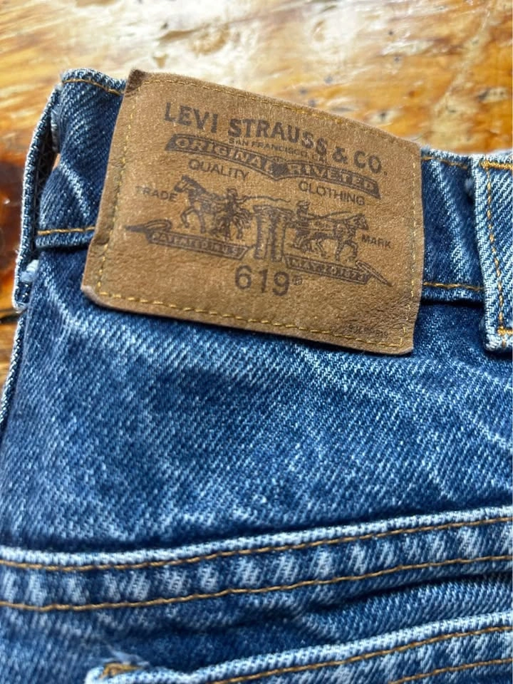 Vintage 80s Levi's 619 Orange Tab Jeans 34x34 High Rise - photo 4