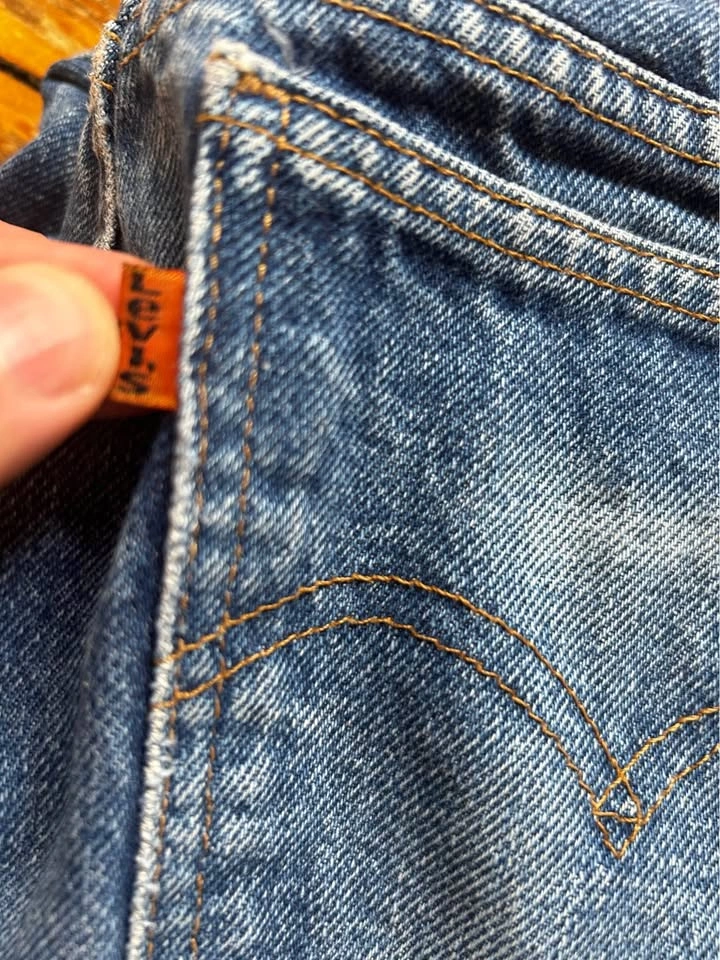 Vintage 80s Levi's 619 Orange Tab Jeans 34x34 High Rise - photo 5