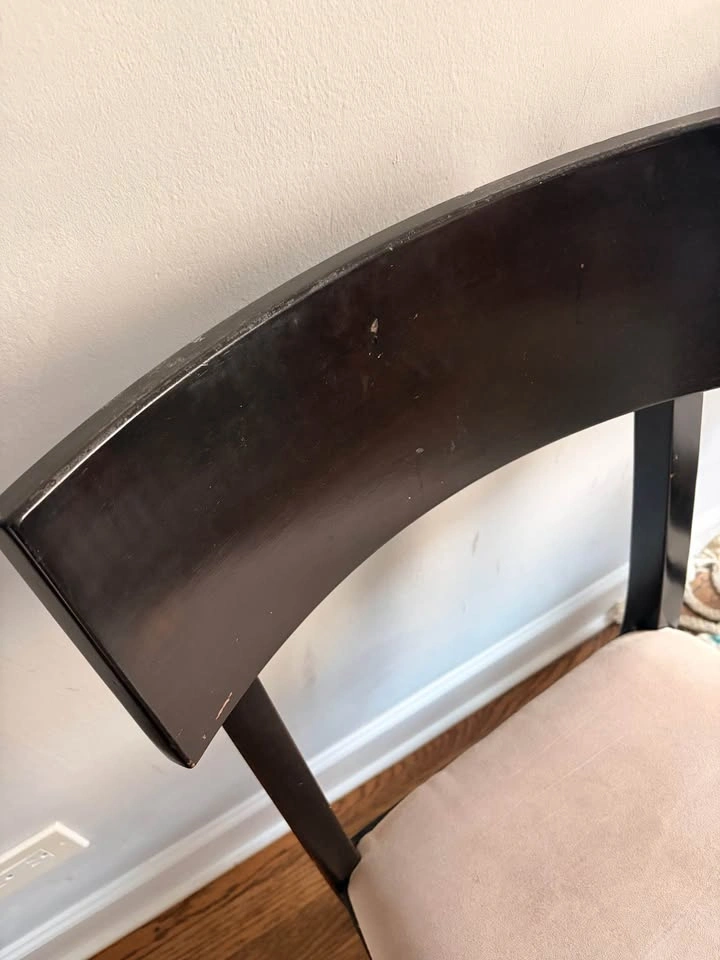 2 Dark Wood Dining Chairs - photo 3
