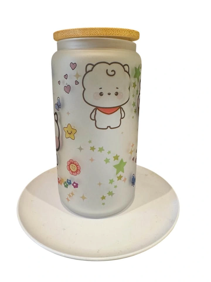 Custom handprint BT21 glass tumblers - photo 3