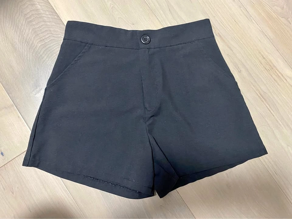 Black High-Waisted Shorts