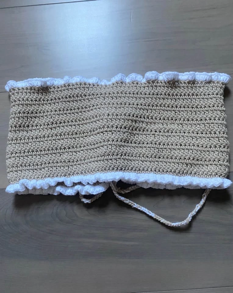 Handmade Crochet Lace-Up Tube Top - photo 4