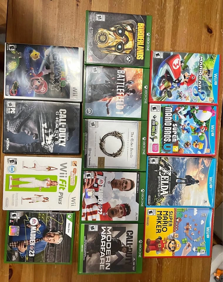 Video Game Disc Assortment (Xbox One, PS4, Wii/WiiU)