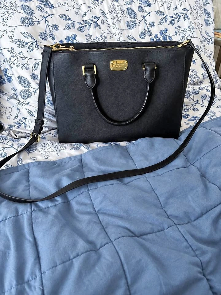 Michael Kors Black Saffiano Satchel Handbag