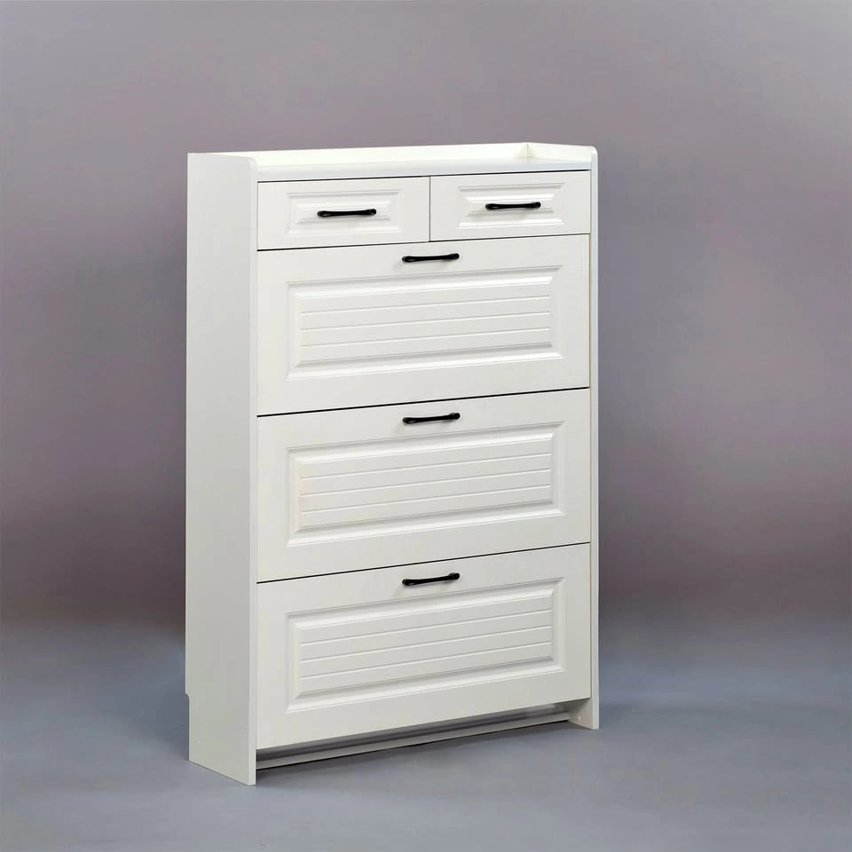 Simply Modern Shoe Cabinet with Drawer and Top Storage
