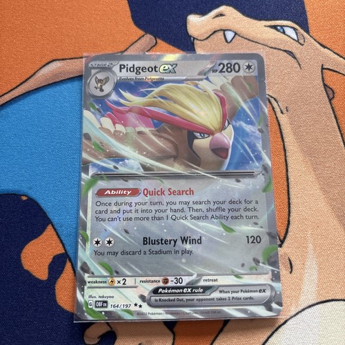 Pidgeot ex 164/197 SV03: Obsidian Flames Holo NM - photo 3