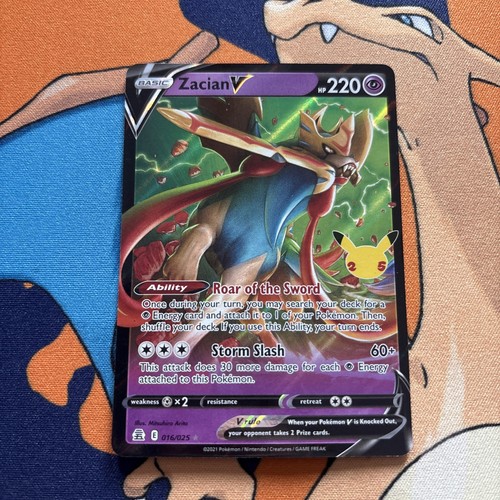 2021 Pokemon TCG 25th Anniversary Celebrations Zacian V #16/25 -