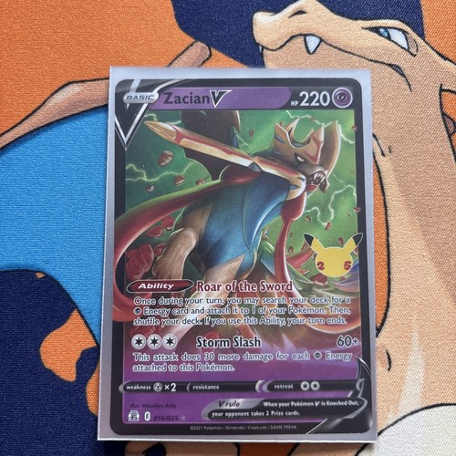 2021 Pokemon TCG 25th Anniversary Celebrations Zacian V #16/25 - - photo 3