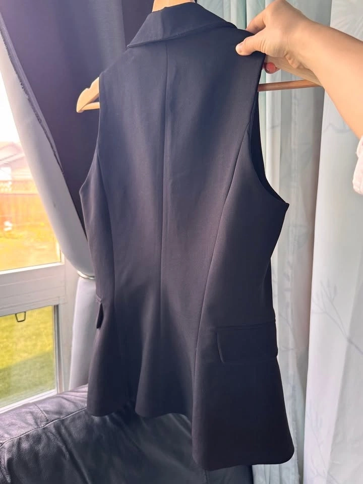 Classic Chic Women's Vest 97% Cotton Black Size S - photo 2