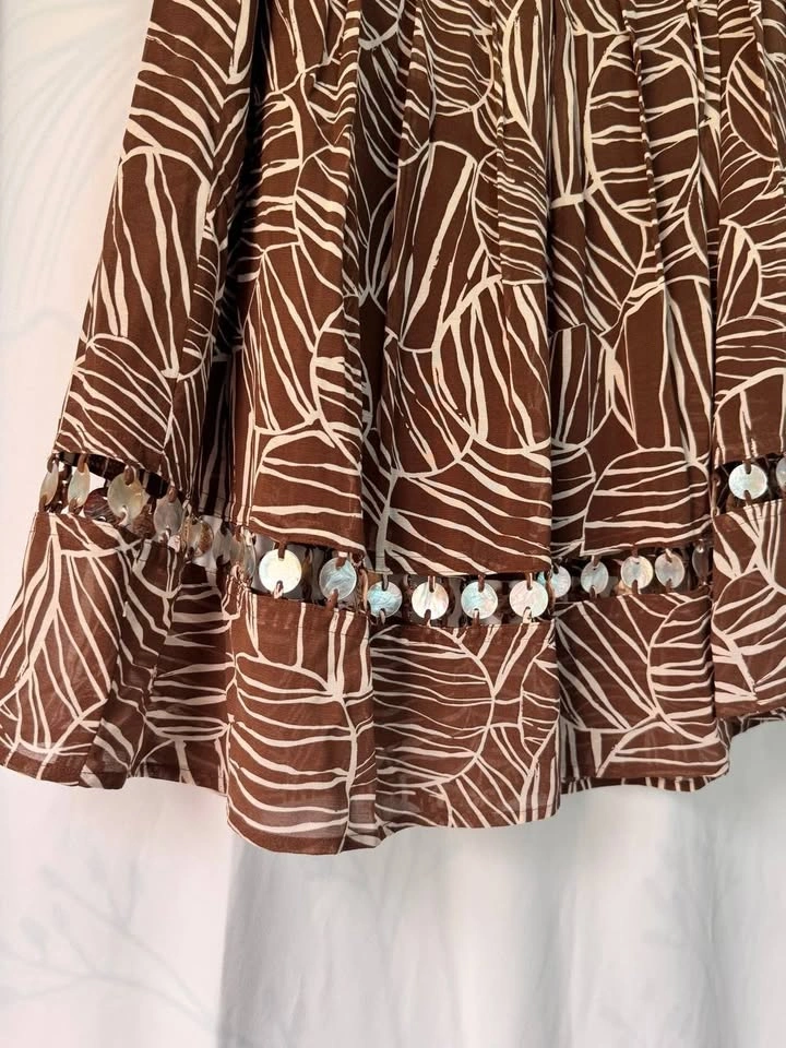 Josephine Chaus Vintage Brown And White Midi Skirt Size Small - photo 5