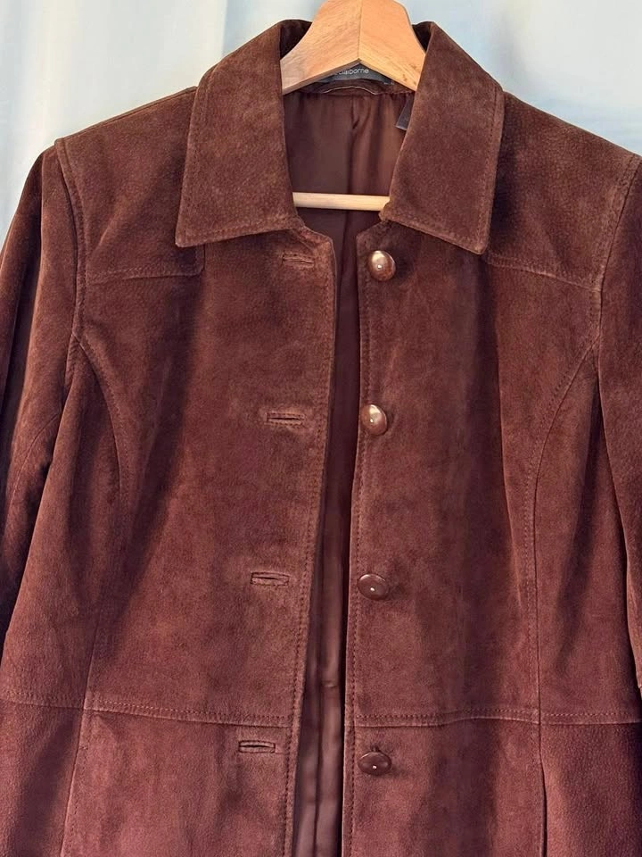 Liz Claiborne 100% suede brown jacket