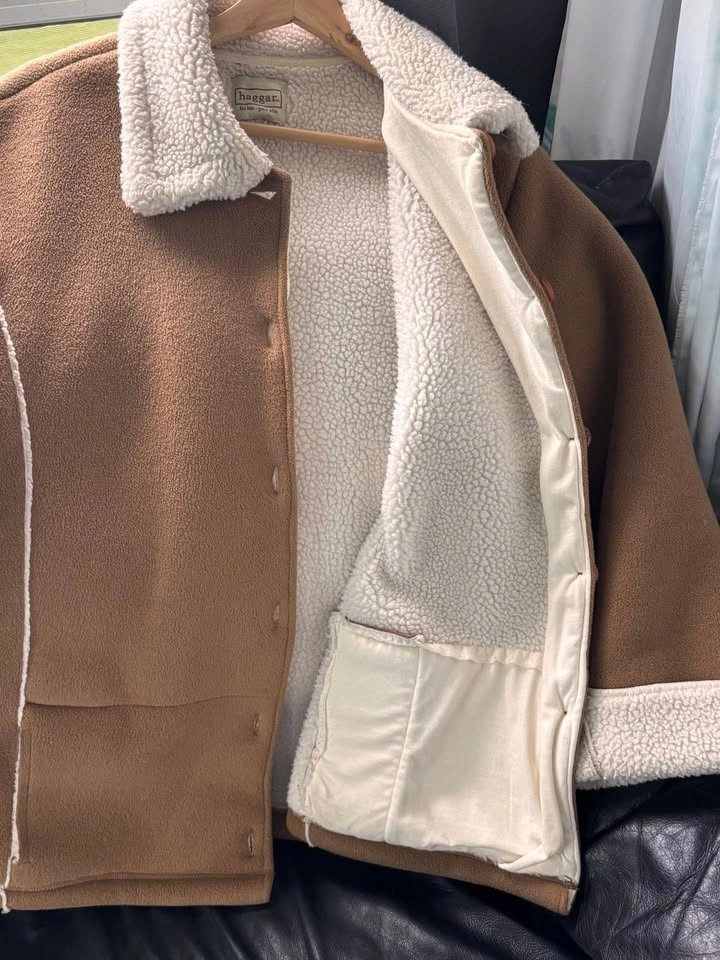 Sherpa Jacket. Collared. Lined. Button-up. Size L - photo 2