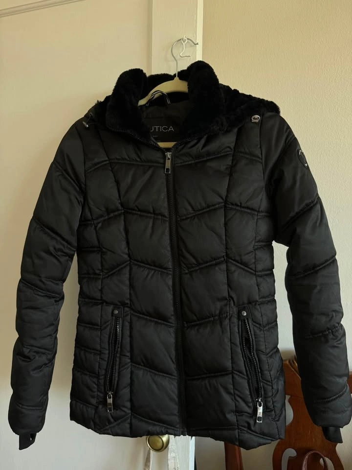 XS Nautica Women's Stretch Puffer Detachable Hood Jacket - photo 2