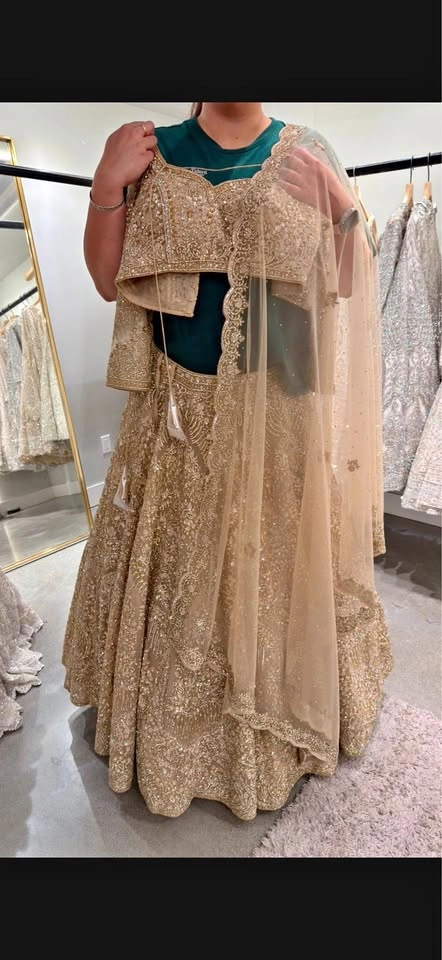 Gold Embellished Bridal Lehenga