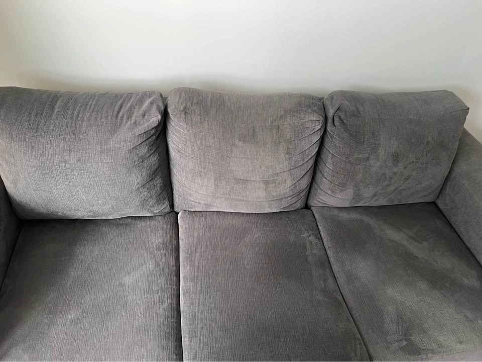 Dark Grey Textured Fabric 3-Seat Sofa (Fava sofa from Leon’s) - photo 3