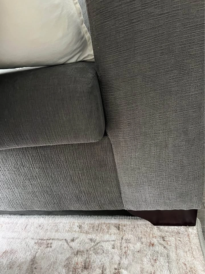 Dark Grey Textured Fabric 3-Seat Sofa (Fava sofa from Leon’s) - photo 4