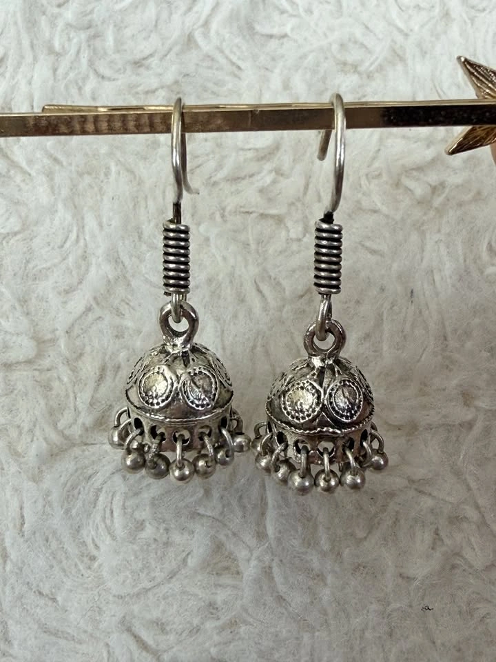 Oxidized silver Jhumka Earrings