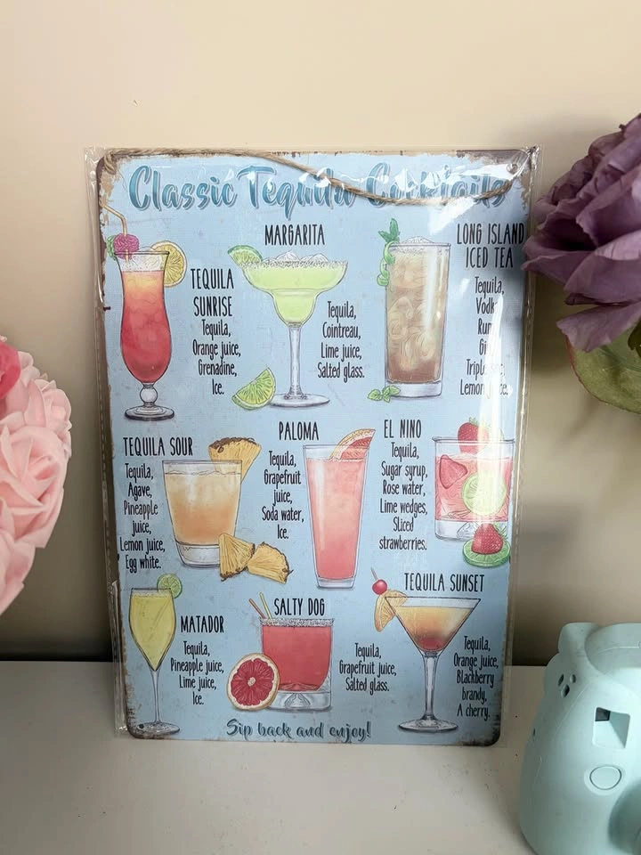 Classic Cocktail Vintage Metal Sign Decor - photo 2