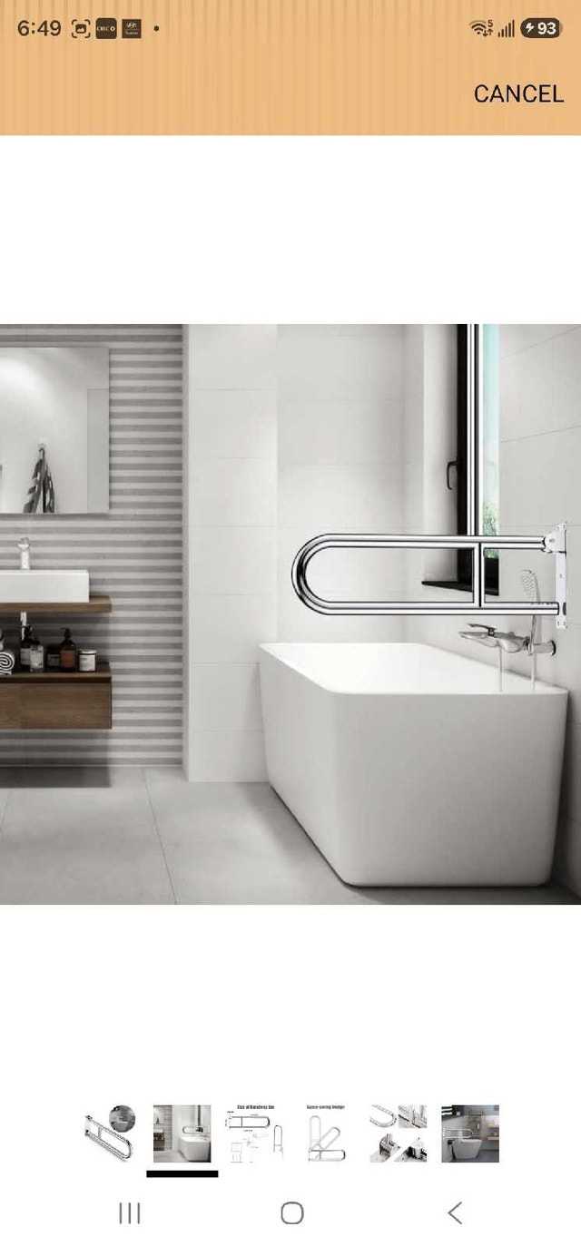 31.5“ Foldable Toilet Grab Bar - photo 2