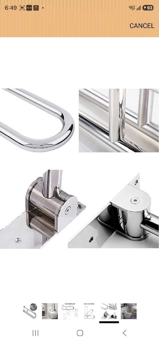 31.5“ Foldable Toilet Grab Bar - photo 5