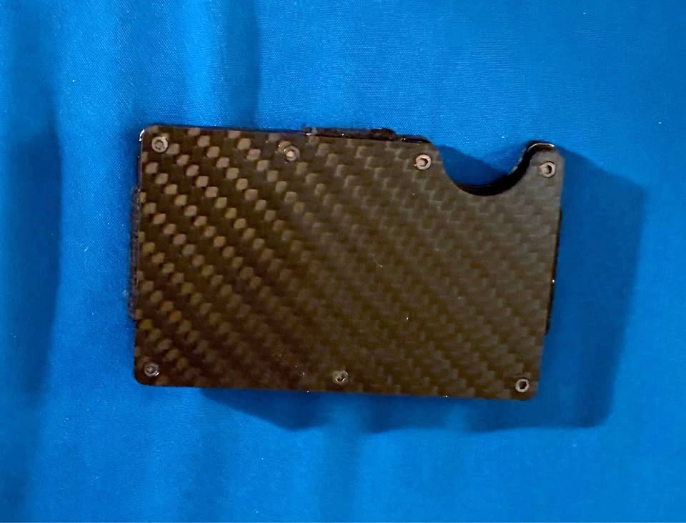 RFID Blocking Carbon Fibre wallet with money clip